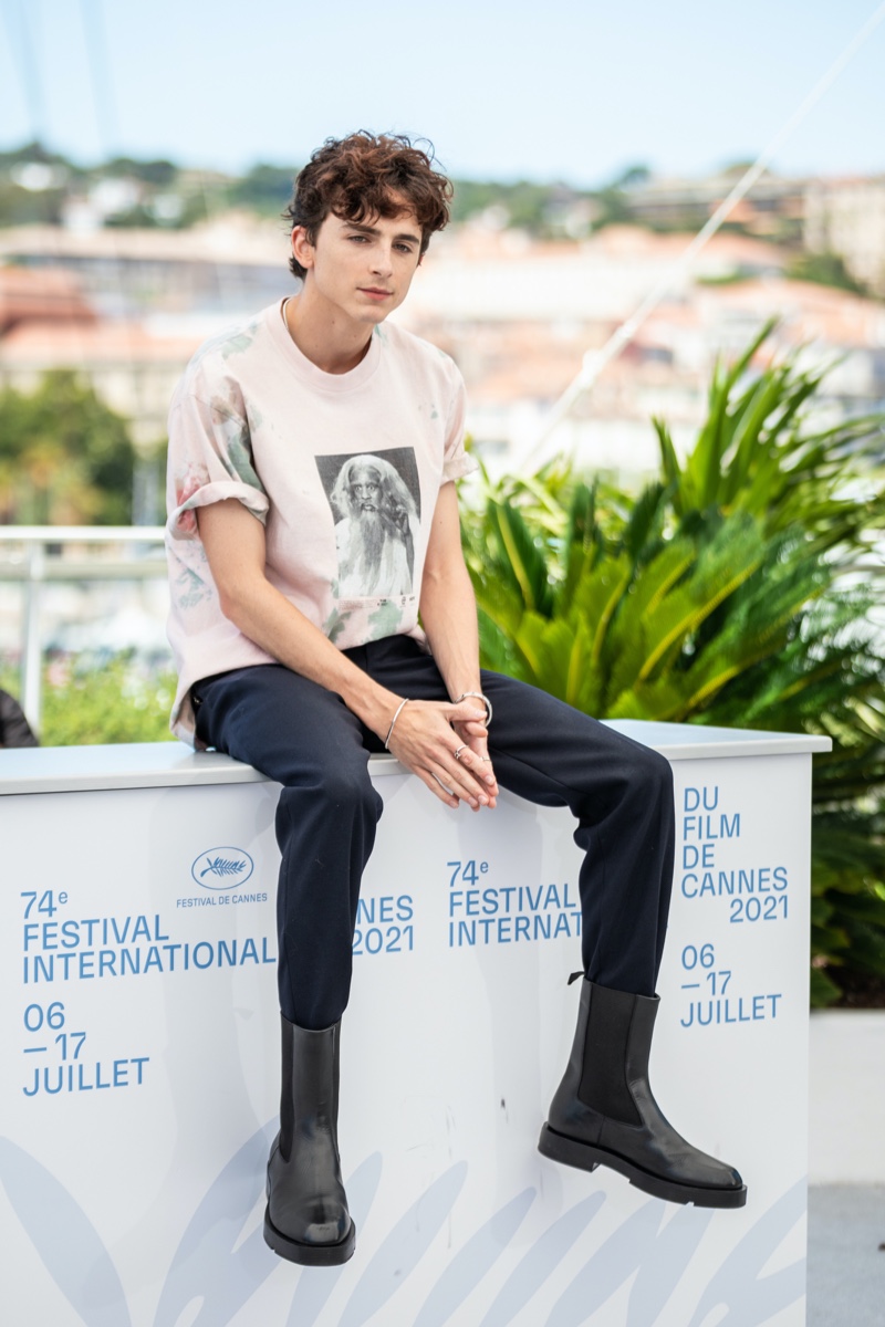 Timothée Chalamet Graphic T-shirt Style Cannes The French Dispatch