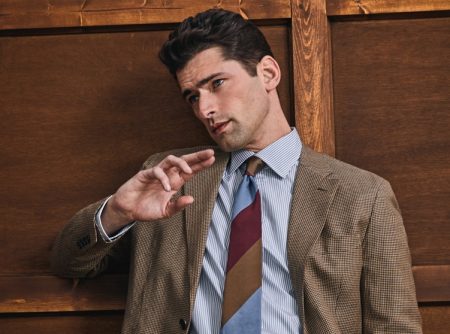 Todd Snyder blurs the line between casual and formal with its Made in Italy soft Sutton suit in brown houndstooth that according to the brand almost looks like denim from a distance.