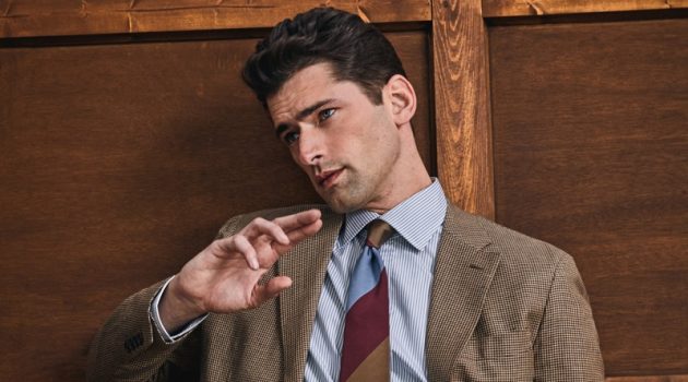 Todd Snyder blurs the line between casual and formal with its Made in Italy soft Sutton suit in brown houndstooth that according to the brand almost looks like denim from a distance.