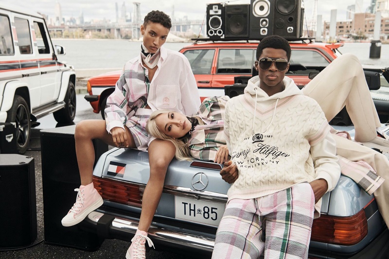 Georgia Palmer, Soo Joo Park, and Alton Mason appear in Tommy Hilfiger's Make You Move campaign.