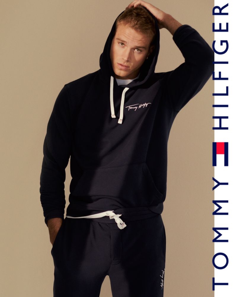 Tommy Hilfiger Campaign Men Spring 2022 Hoodie Joggers Matthew Noszka Model