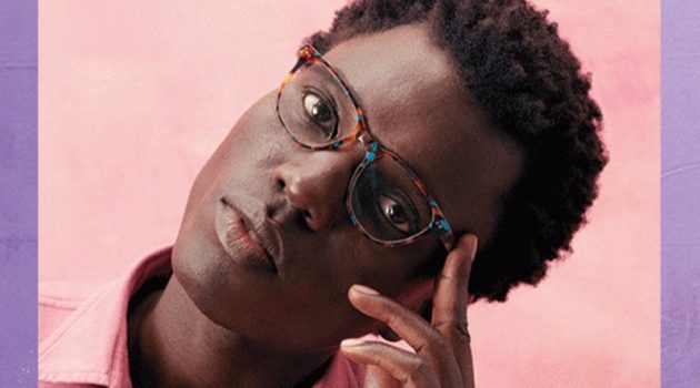 Warby Parker Showcases Classic Shapes with Gallery Edition Eyewear George Okeny models Warby Parker's Gilmore glasses in Teal Tortoise.