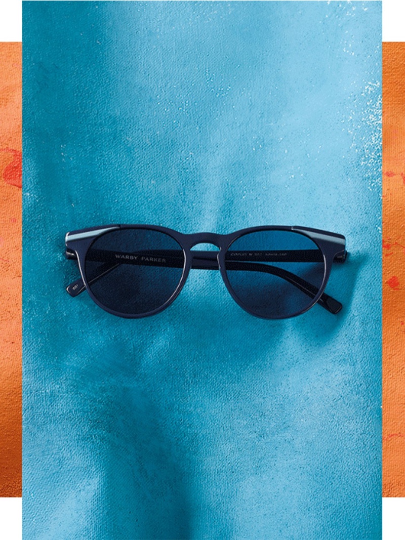 Make a cool impression in Warby Parker's Copley sunglasses in Marina with Powder Blue.