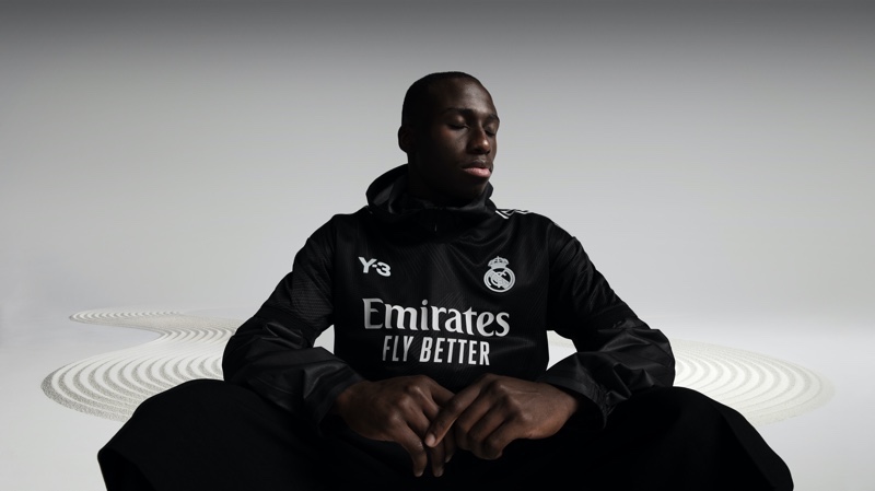 French soccer player Ferland Mendy fronts the Y-3 x Real Madrid collection.