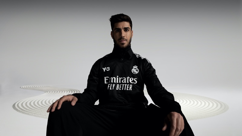 Spanish soccer player Marco Asensio fronts the Y-3 x Real Madrid collection.