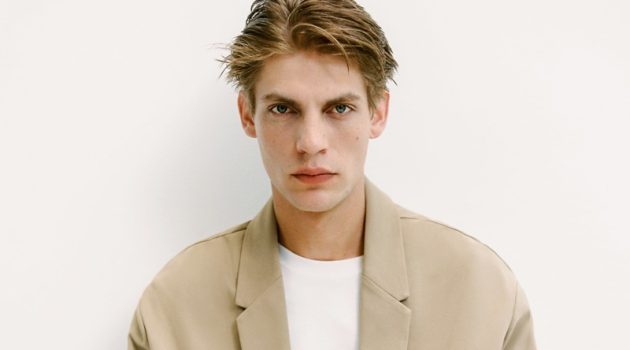 Baptiste Takes It Easy in Zara's Chic Take on Day Wear Relaxed tailoring is front and center as Baptiste Radufe wears a tan suit from Zara Man.