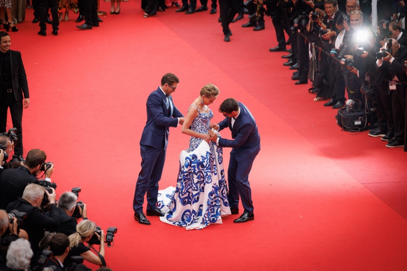 Adam Senn Sharon Stone Sam Webb Cannes Film Festival 2022 Red Carpet Dolce & Gabbana