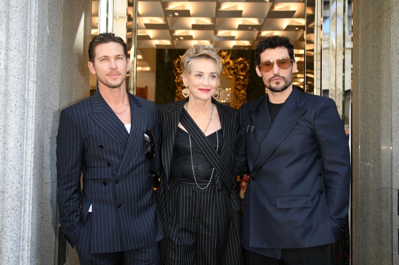 Adam Senn Sharon Stone Sam Webb 2022 Dolce & Gabbana Tailoring Suits Montenapoleone