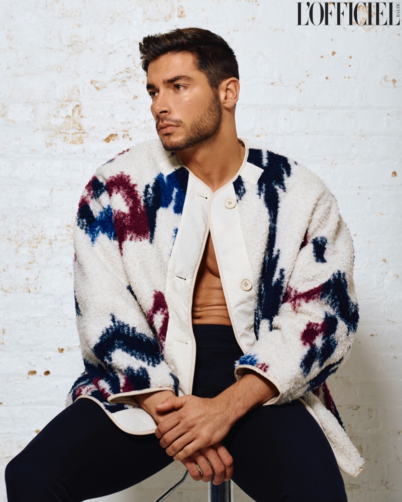 In front and center, Andrea Denver sports an Isabel Marant jacket with Frame pants.