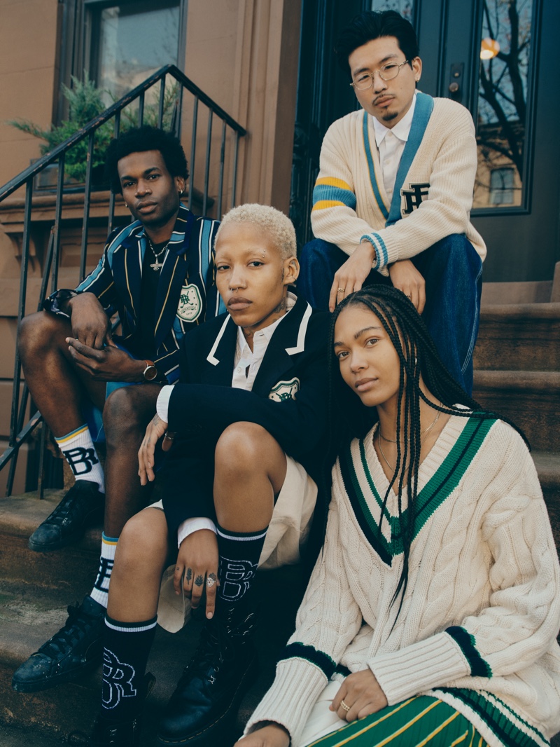 Multidisciplinary artist and musician Koi King; multi-media artist, photographer, painter and musician Caviēr; painter Leon Xu; and aspiring dancer and writer Dido Rich come together as the stars of Banana Republic's BR Athletics campaign.