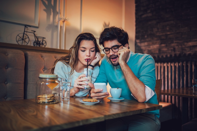 Couple at Cafe » Tips for Taking Your Girlfriend on a Shopping Outing Couple at Cafe
