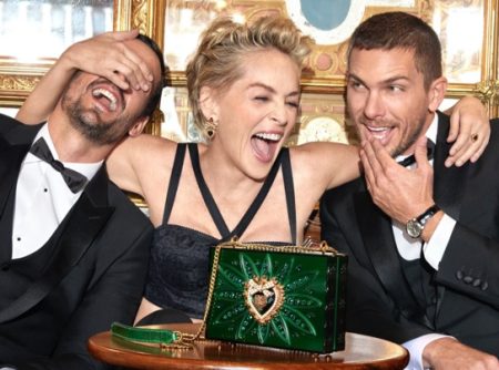 Sharon Stone Laughing Dolce & Gabbana Campaign Models Sam Webb Adam Senn