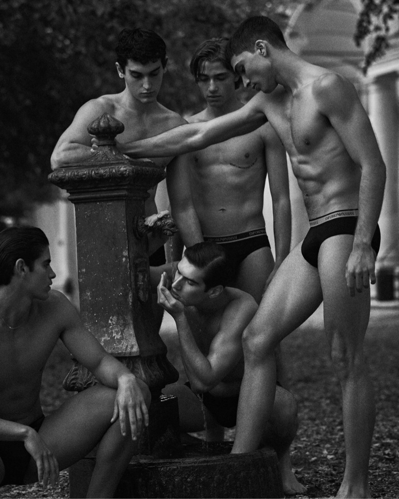 Emporio Armani Underwear Campaign Men Spring 2022 Black-and-white Photography