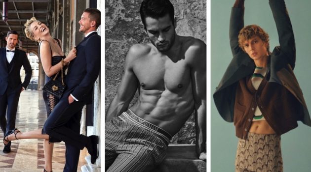 Week in Review: Sam Webb, Sharon Stone, and Adam Senn for Dolce & Gabbana Devotion bag campaign, Aleksandar Rusić for Emporio Armani spring-summer 2022 underwear campaign, Leon Dame photographed by Quentin De Briey for VMAN.