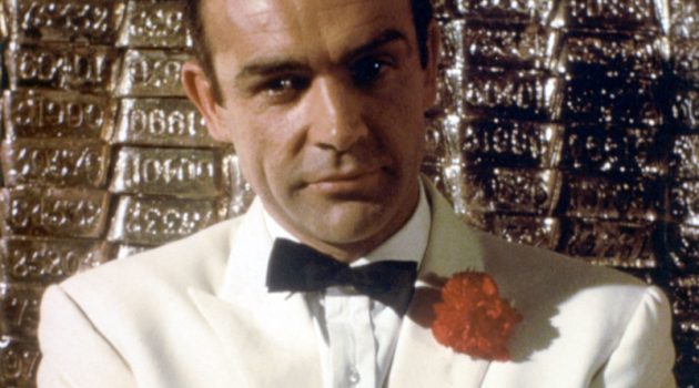 10 of James Bond's Most Memorable Outfits from the 007 Films Goldfinger James Bond White Tuxedo Sean Connery 1964
