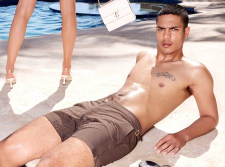 Geron McKinley Model Shirtless Jimmy Choo Campaign Men Summer 2022