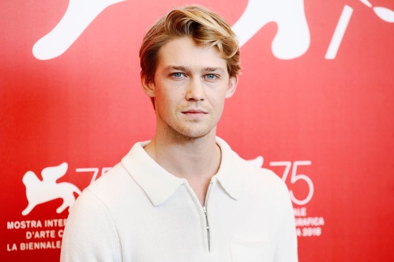 Joe Alwyn at a 2018 photo-call in Venice, Italy for The Favourite.