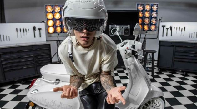 Justin Bieber Teams Up with Vespa: See His Scooter Justin Bieber Helmet Vespa Sprint 2022