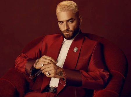 Maluma Red Suit Royalty Fragrance Campaign 2022