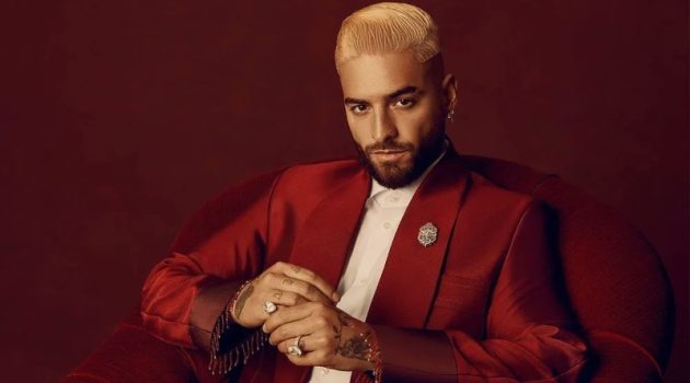 Maluma Red Suit Royalty Fragrance Campaign 2022
