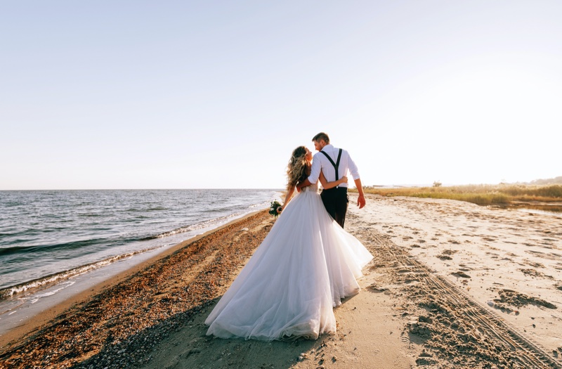 Married Couple Beach Wedding