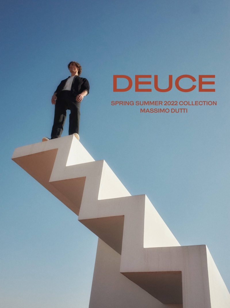 Tim Dibble stars in Massimo Dutti's most recent editorial for men, "Deuce."
