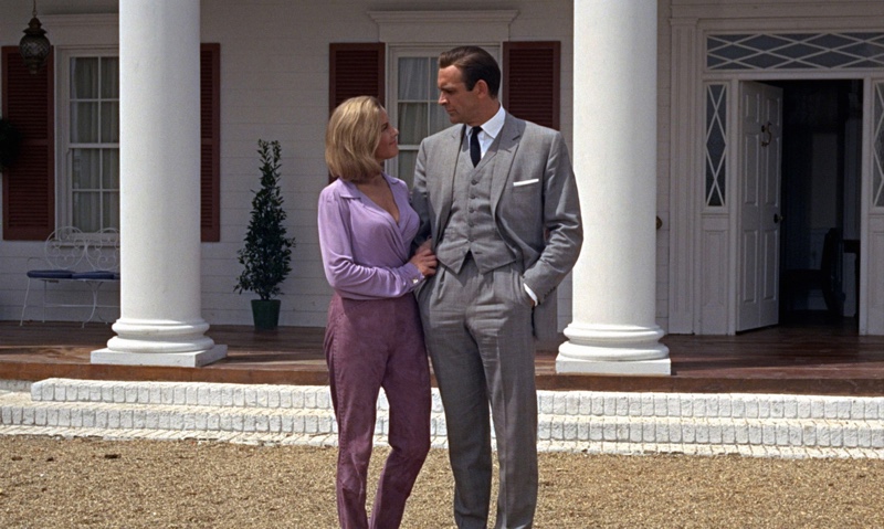 Sean Connery James Bond Three-Piece Gray Suit Goldfinger