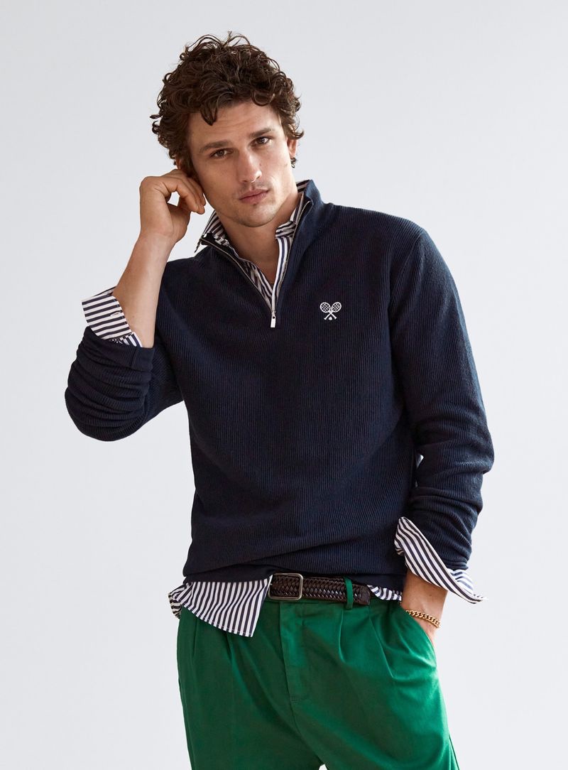 Simon Nessman Dons Sporty Chic Outfits for Simons
