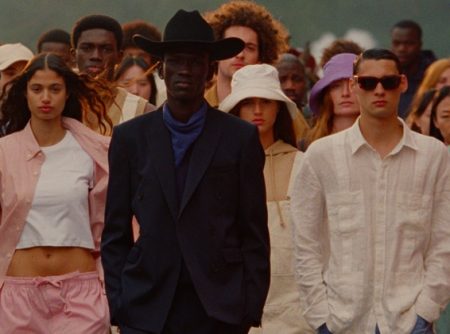 Zara launches its new Origins collection with models, including Babacar N'doye, Malika El Maslouhi, Moustapha Sy, and Ludwig Wilsdorff.