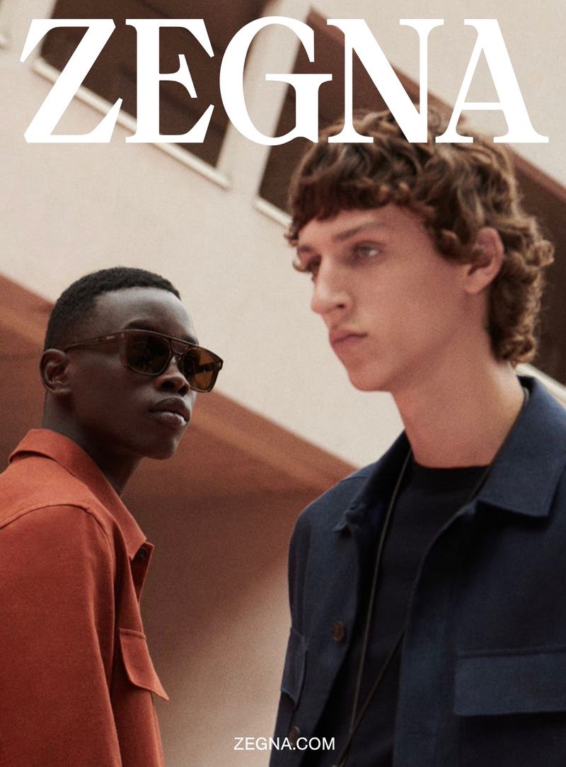 Zegna Campaign Spring 2022 Models Ibrahima Ndiaye Saul Symon