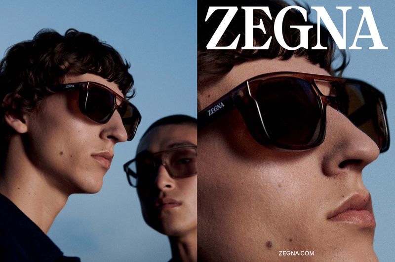 Zegna Campaign Spring 2022 Eyewear Models Saul Symon Sang Woo Kim