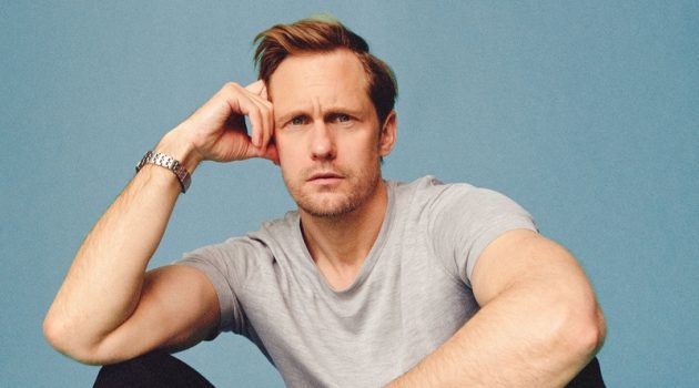 Alexander Skarsgård Connects with GQ Hype, Talks 'The Northman' Alexander Skarsgård Sitting Photoshoot 2022 GQ Hype