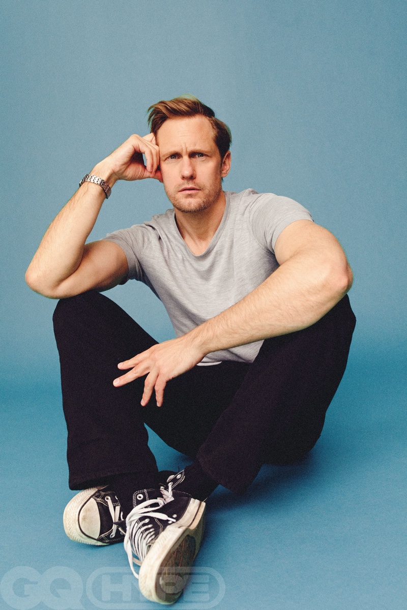 Alexander Skarsgård Sitting Photoshoot 2022 GQ Hype