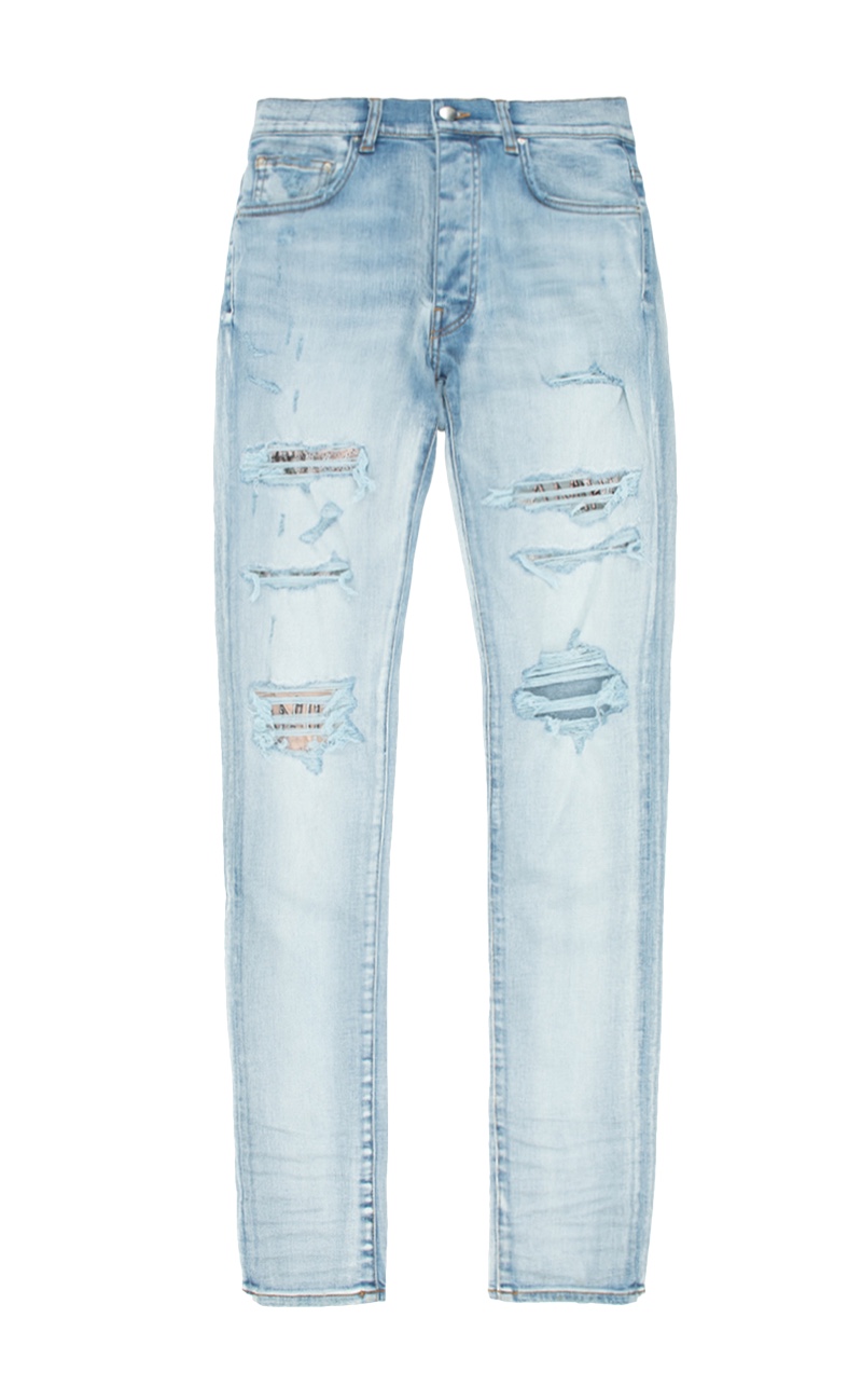 Amiri Hibiscus Artpatch Jean Light Indigo » Complete Guide to AMIRI Jeans Amiri Hibiscus Artpatch Jean Light Indigo