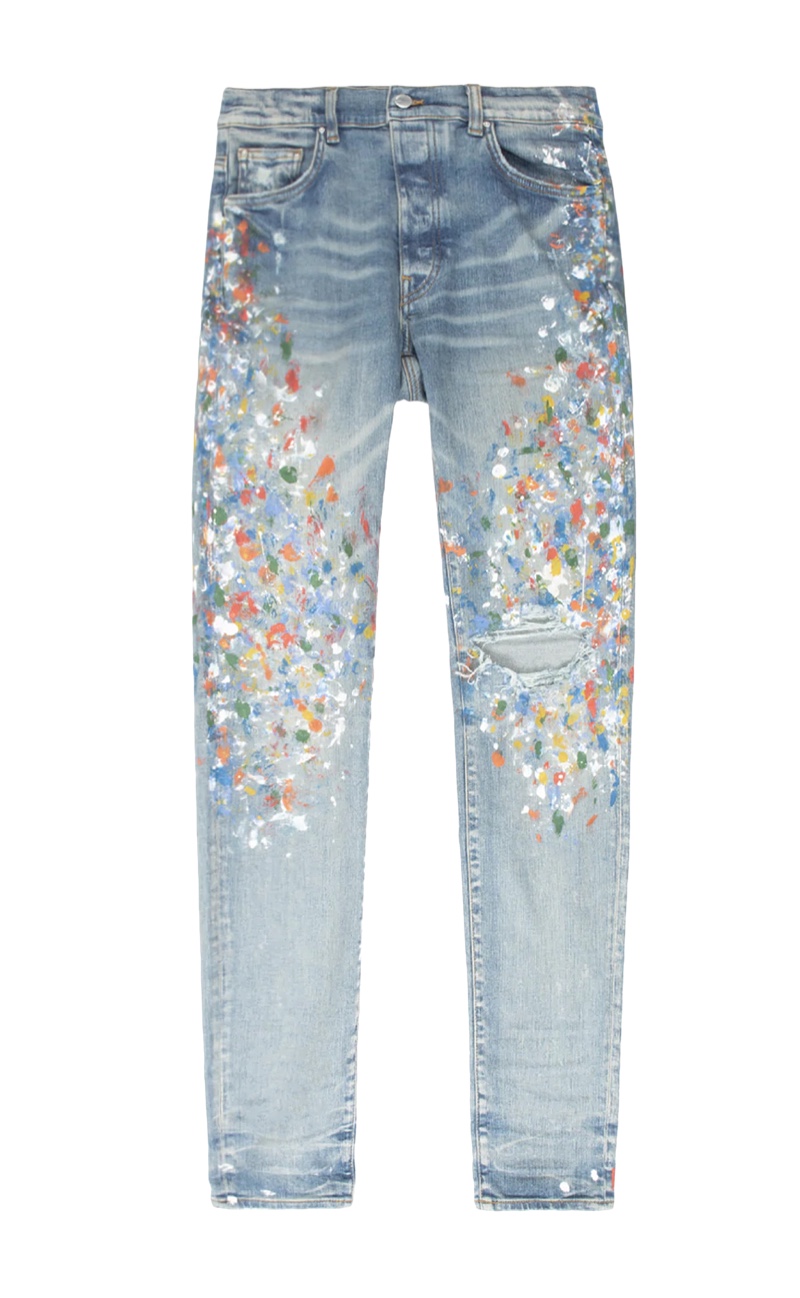 Amiri Skinny Painter Jean Clay Indigo