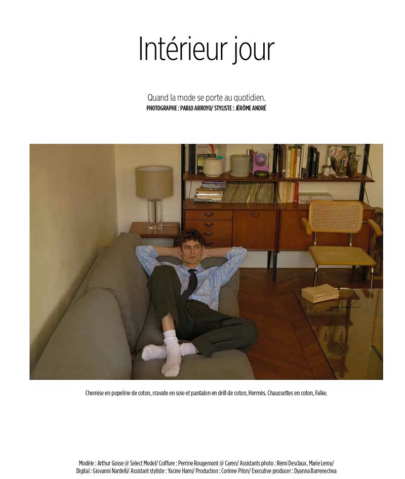 » Arthur Gosse Retreats Indoors for Le Point Arthur Gosse Model 2022 Le Point Editorial 001
