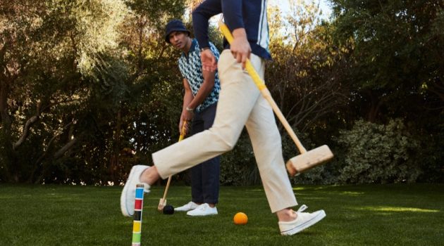 Geron & Miles Take to Palm Springs for Bonobos Campaign Bonobos Campaign Spring 2022 Croquet