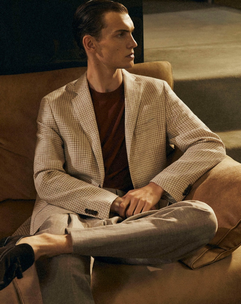 Corneliani Campaign Spring 2022 Jonas Mason Model