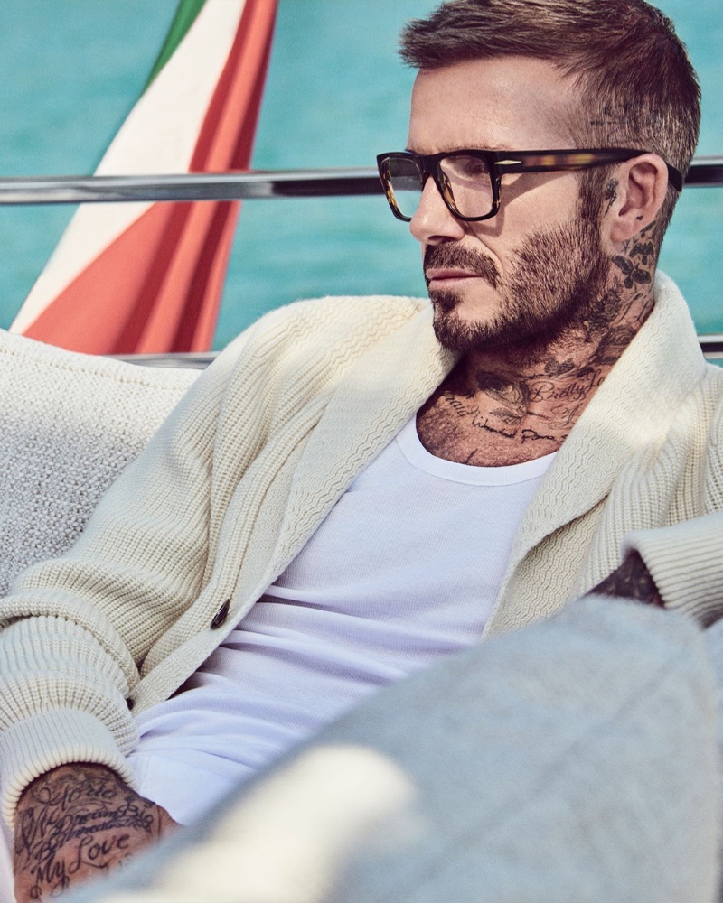David Beckham Yacht Glasses Eyewear Campaign Spring 2022
