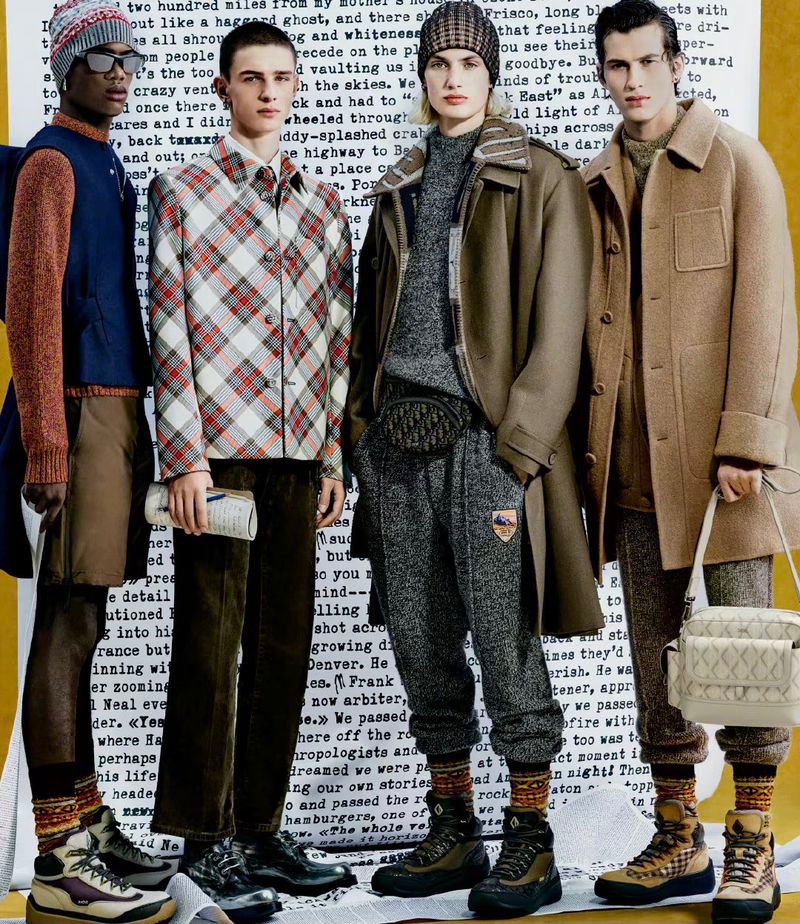 Fabio Silva, Alex Khristenko, Thatcher Thornton, and Kaplan Hani front Dior Men's pre-fall 2022 campaign.