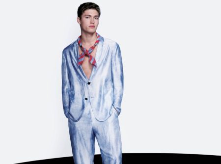 Valentin Humbroich Model Suit Emporio Armani Campaign Men Spring 2022
