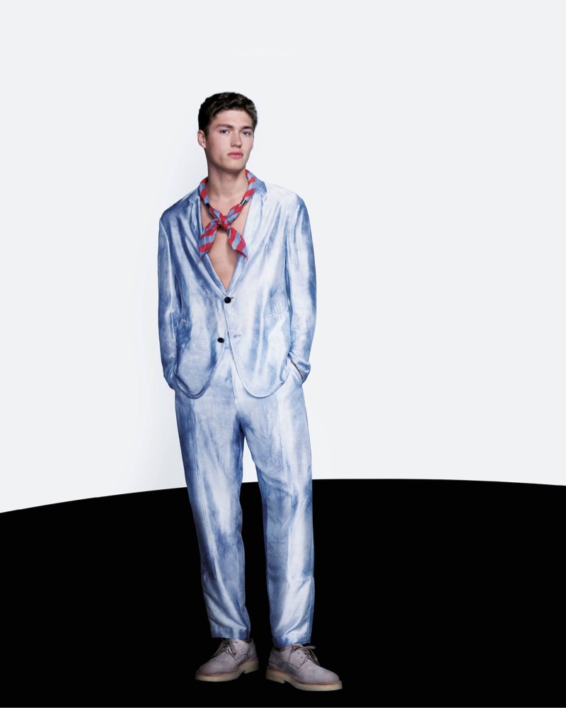 Valentin Humbroich Model Suit Emporio Armani Campaign Men Spring 2022
