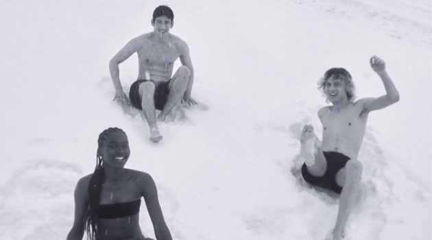 Filippa K Takes an Icy Dip for New Swimwear Campaign All smiles, Lucia Clement Wani, Raphaël Cousin, and Samuel Rydbacken appear in Filippa K's swimwear campaign.