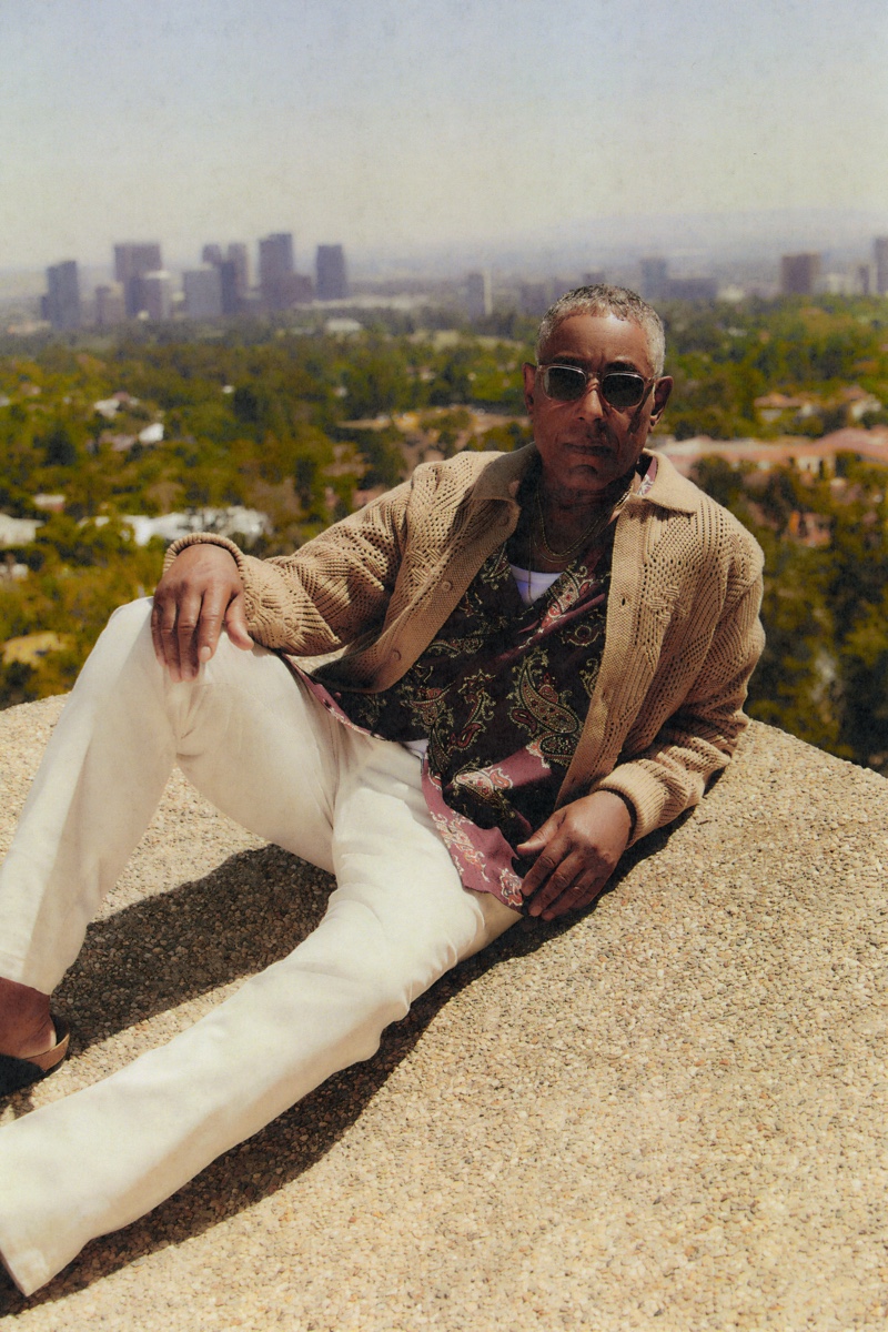 Giancarlo Esposito Sunglasses Cardigan Kith Campaign Summer 2022