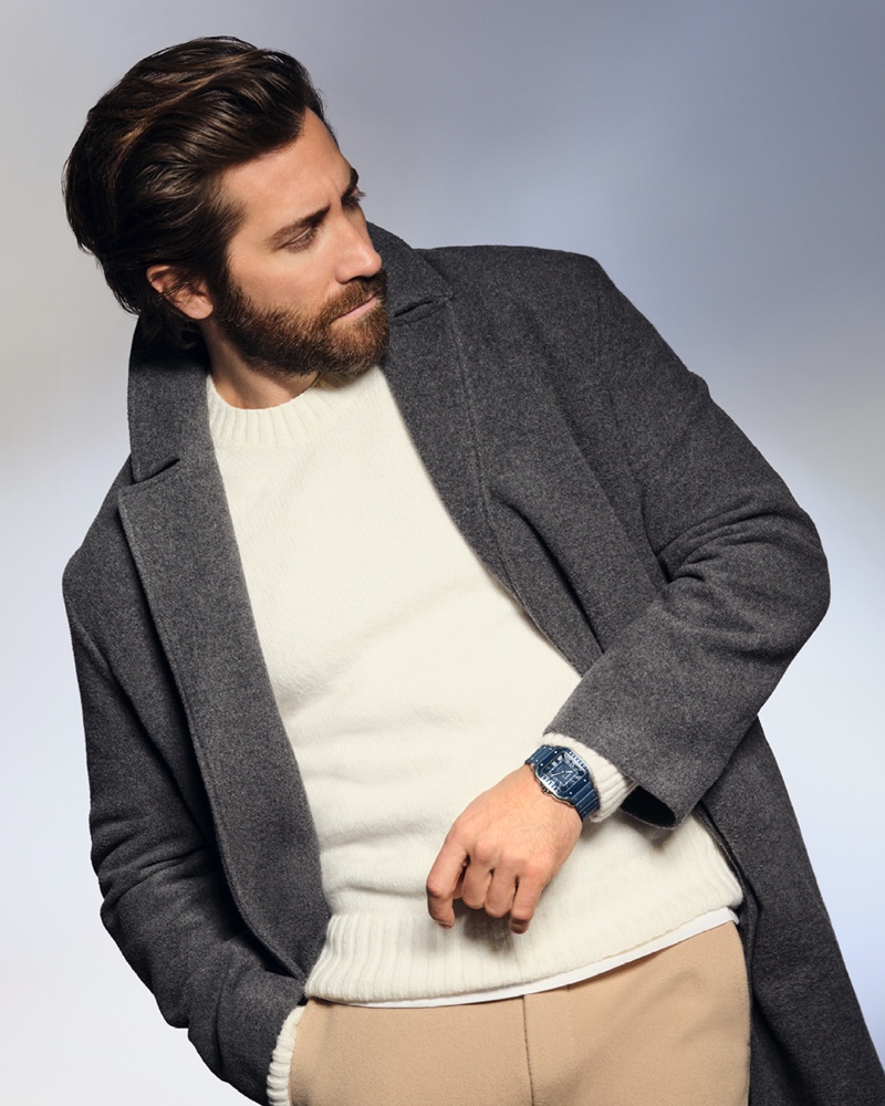 Jake Gyllenhaal Coat Sweater Cartier Campaign 2022