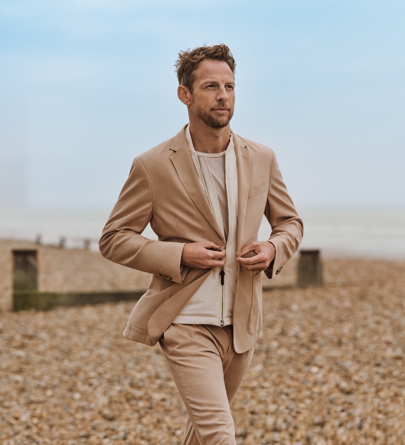 Jenson Button Hacket London Campaign Tailoring Sportswear Spring 2022