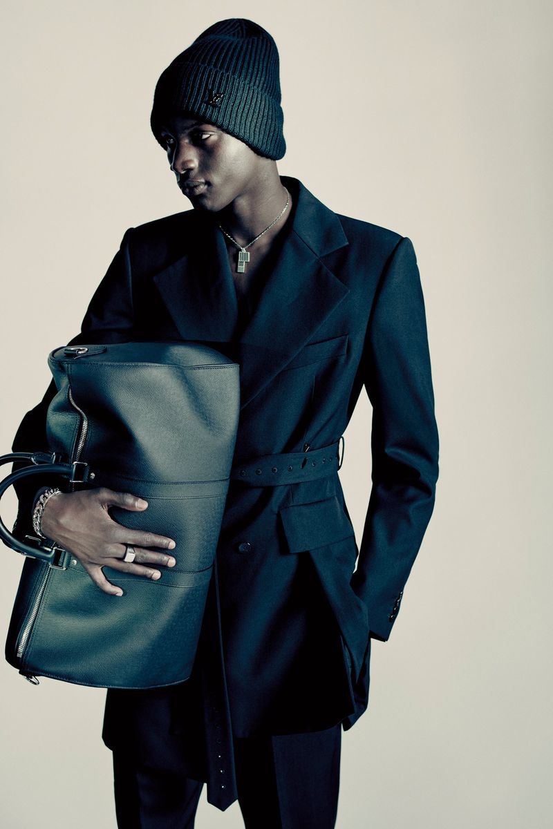 Louis Vuitton Keepall Men Black Grained Leather 2022