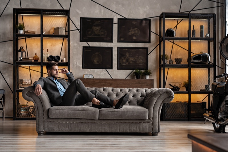 Male Model Couch Elegant Home Decor Artwork