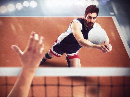 Man Playing Volleyball