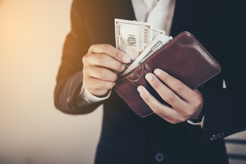 Man Suit Brown Leather Wallet Money Man Suit Brown Leather Wallet Money